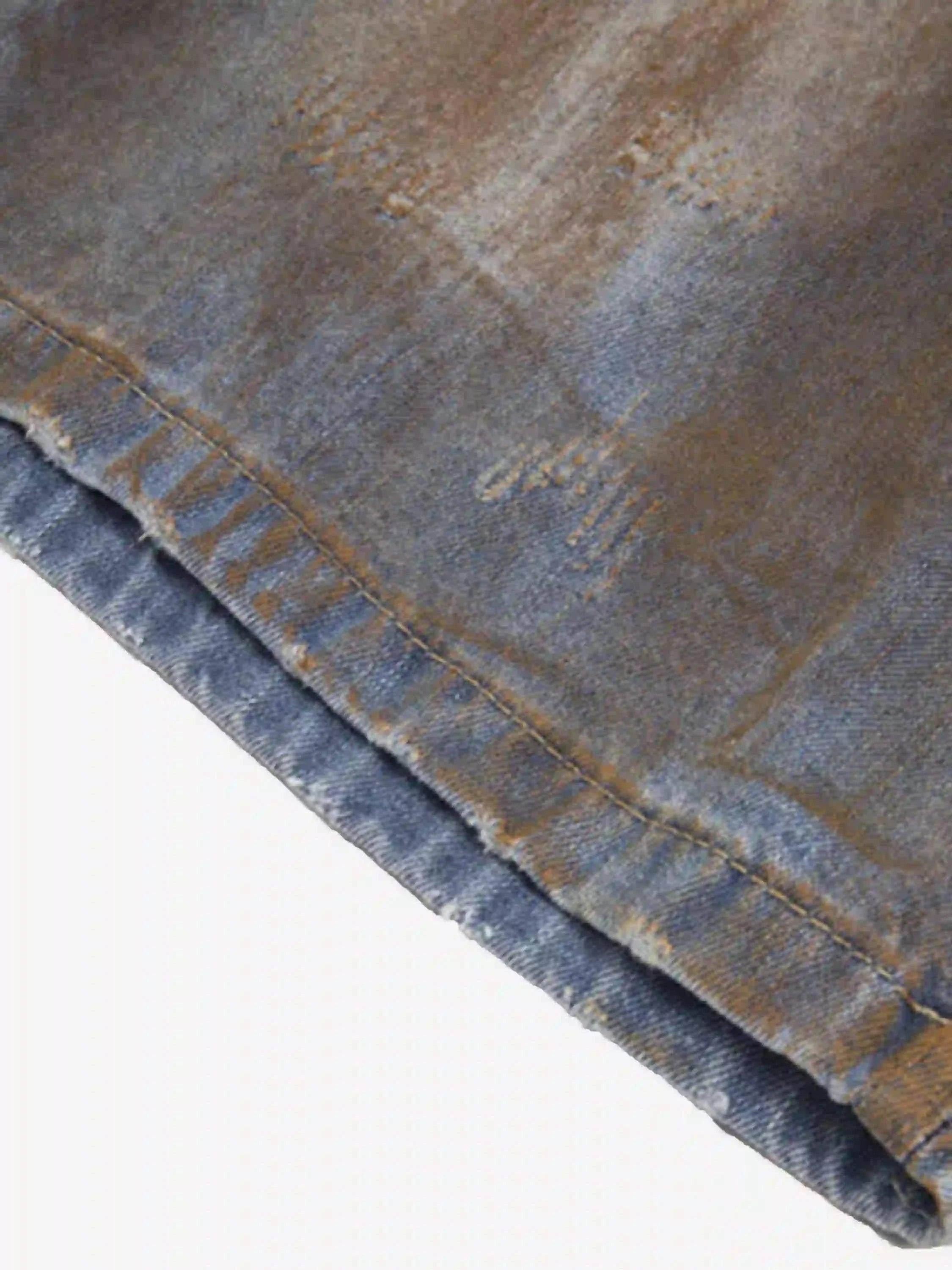 Concert Outfit American Style Wasteland Style Wide-Leg Denim Jorts