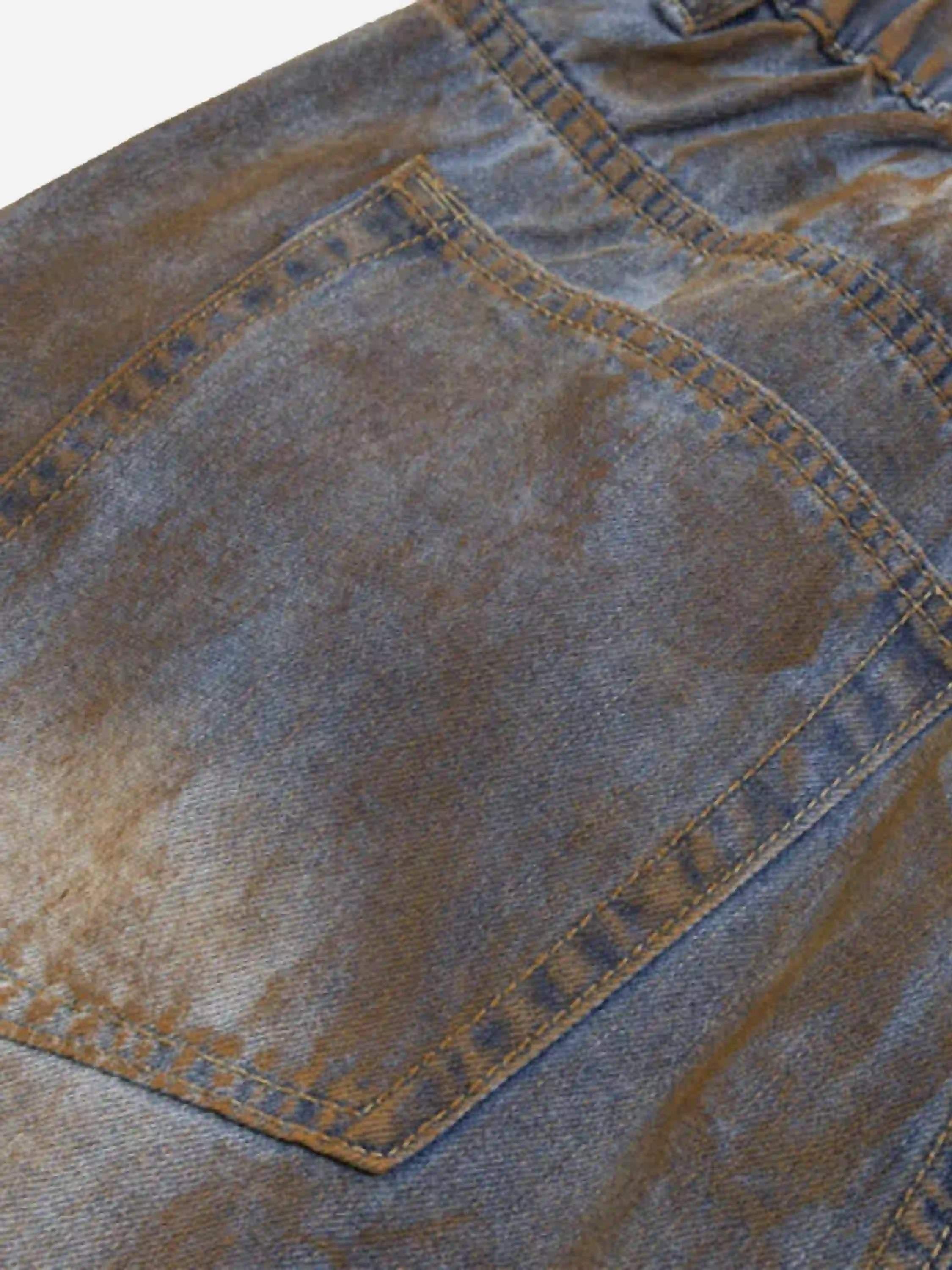 Concert Outfit American Style Wasteland Style Wide-Leg Denim Jorts