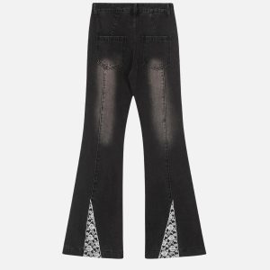 Concert Outfit Bow Butterfly Washed Jeans