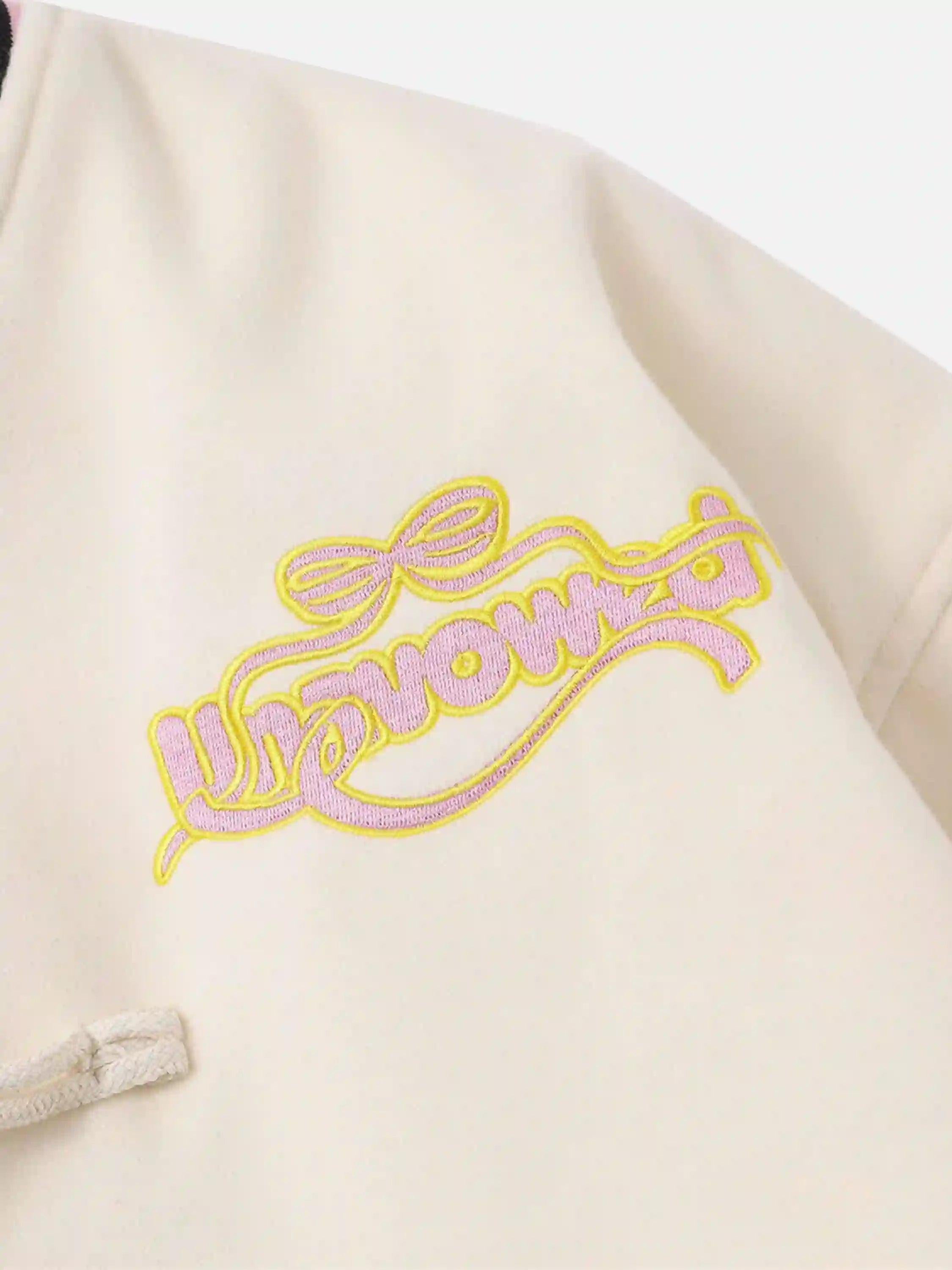 Concert Outfit Buttoned Star Embroidered Baseball Jacket