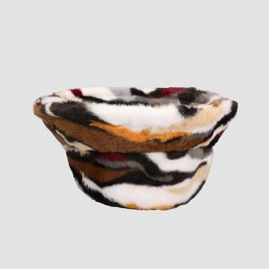 Concert Outfit Camo Stripe Plush Vintage Bucket Hat