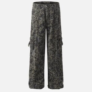 Concert Outfit Camouflage Loose Jeans