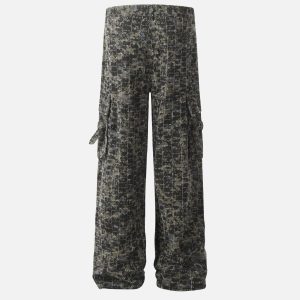 Concert Outfit Camouflage Loose Jeans
