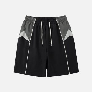 Concert Outfit Color Blocking Athleisure Shorts