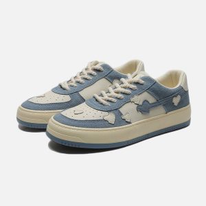Concert Outfit Color Contrast Heart Design Casual Shoes