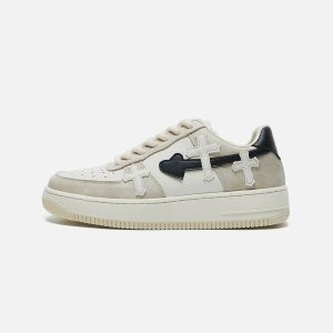 Concert Outfit Colorblock Cross Heart Casual Shoes