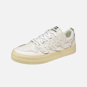 Concert Outfit Colorblock Platform Patch Casual Shoes
