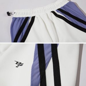 Concert Outfit Colorblock Stripes Shorts