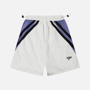 Concert Outfit Colorblock Stripes Shorts