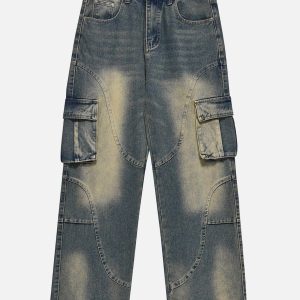 Concert Outfit Curved Patchwork Jeans