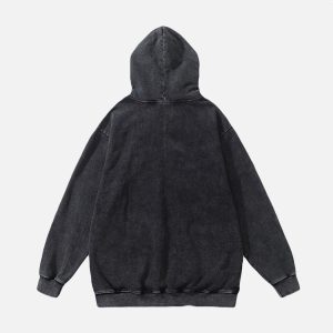 Concert Outfit Dark Series Doberman Print Hip-Hop Old Hoodie