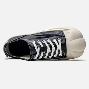 Concert Outfit Deconstructed Distressed PU Leather Casual Shoes