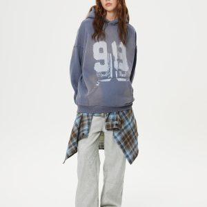 Concert Outfit Deconstructive Patchwork Washed Jeans