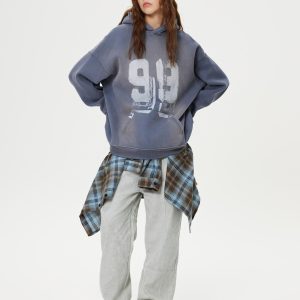 Concert Outfit Deconstructive Patchwork Washed Jeans