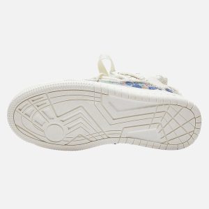 Concert Outfit Destruction Series Tassel Contrast Color Sneakers