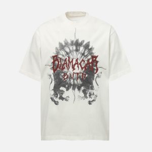 Concert Outfit Distressed Batik Graphic T-Shirt