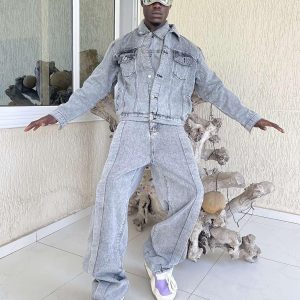 Concert Outfit Distressed Patchwork Jeans