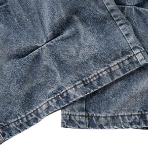 Concert Outfit Distressed Washed Pleated Jeans