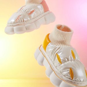 Concert Outfit Fantastic Design Latex Cotton-Padded Shoes