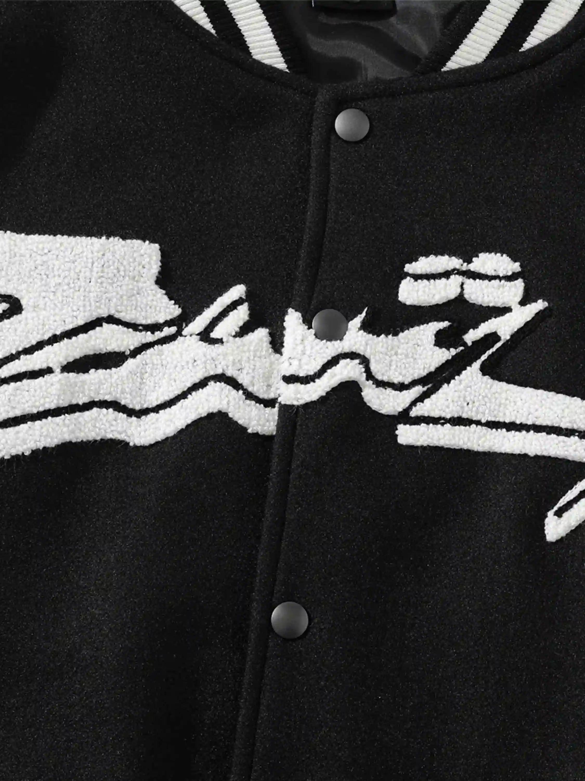 Concert Outfit Flocking Embroidery Baseball Jacket
