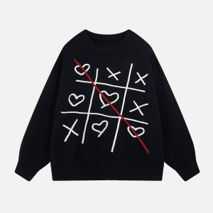 Concert Outfit Fun Embroidery Sweater