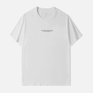 Concert Outfit Functional Reflective Strip Print Cotton Tee