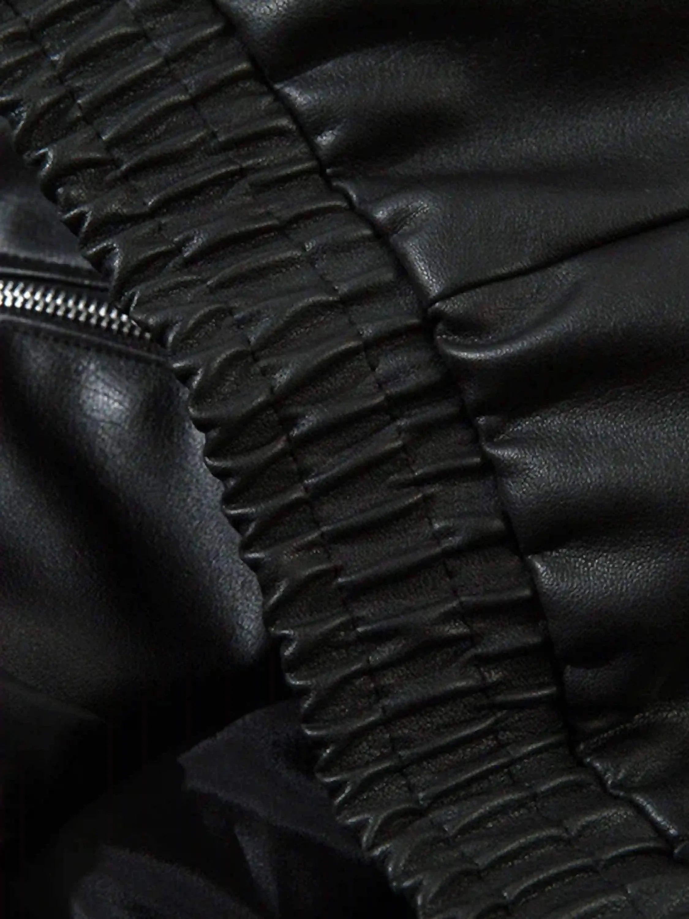Concert Outfit Gothic Alphabet Patch Racing Collar Jacket