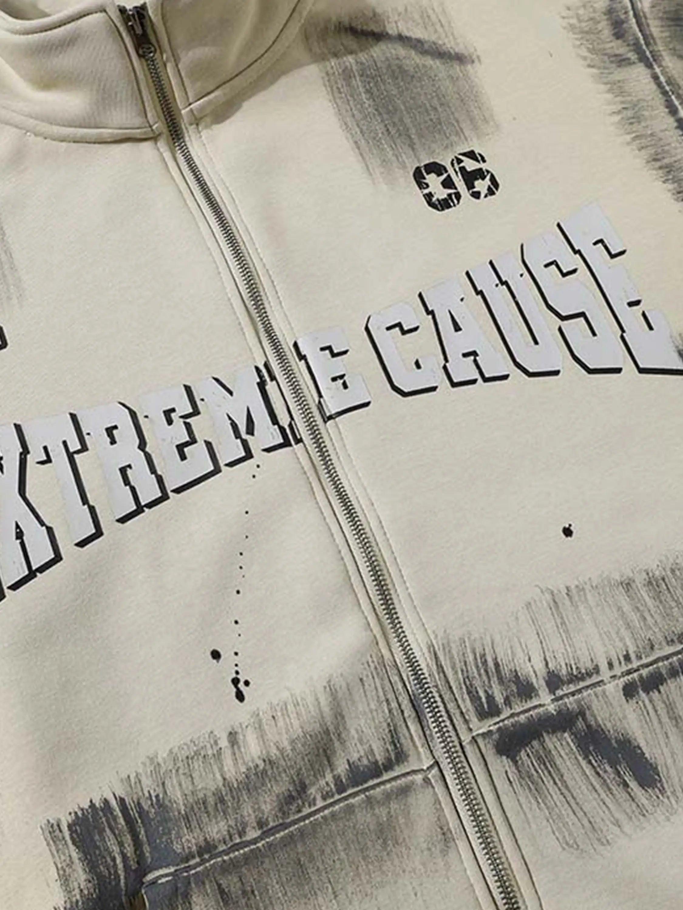 Concert Outfit Graffiti Dot Pattern Print Jacket