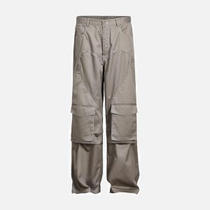 Concert Outfit Heart Rivet Multi-Pocket Jeans