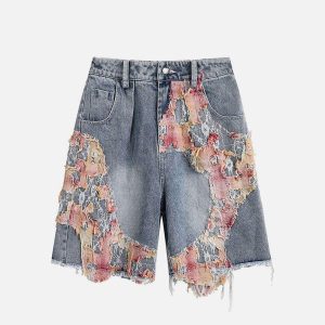 Concert Outfit Heavy Craftsmanship Lace Jorts