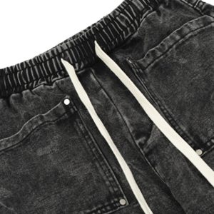 Concert Outfit High Street Loose Elastic Waist Drawstring Trousers
