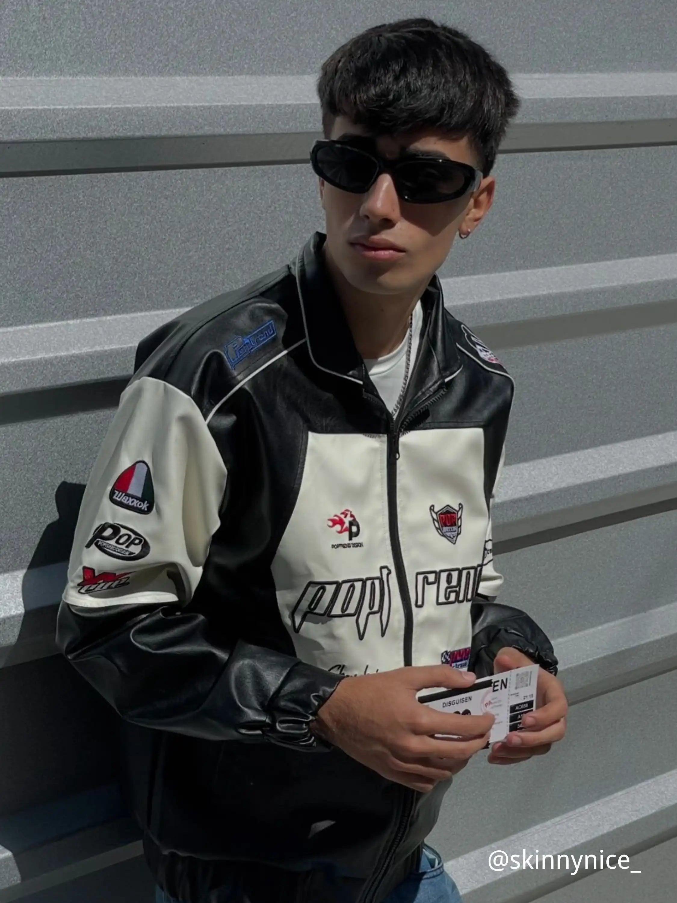 Concert Outfit High Street Splicing Racing Baseball Jacket