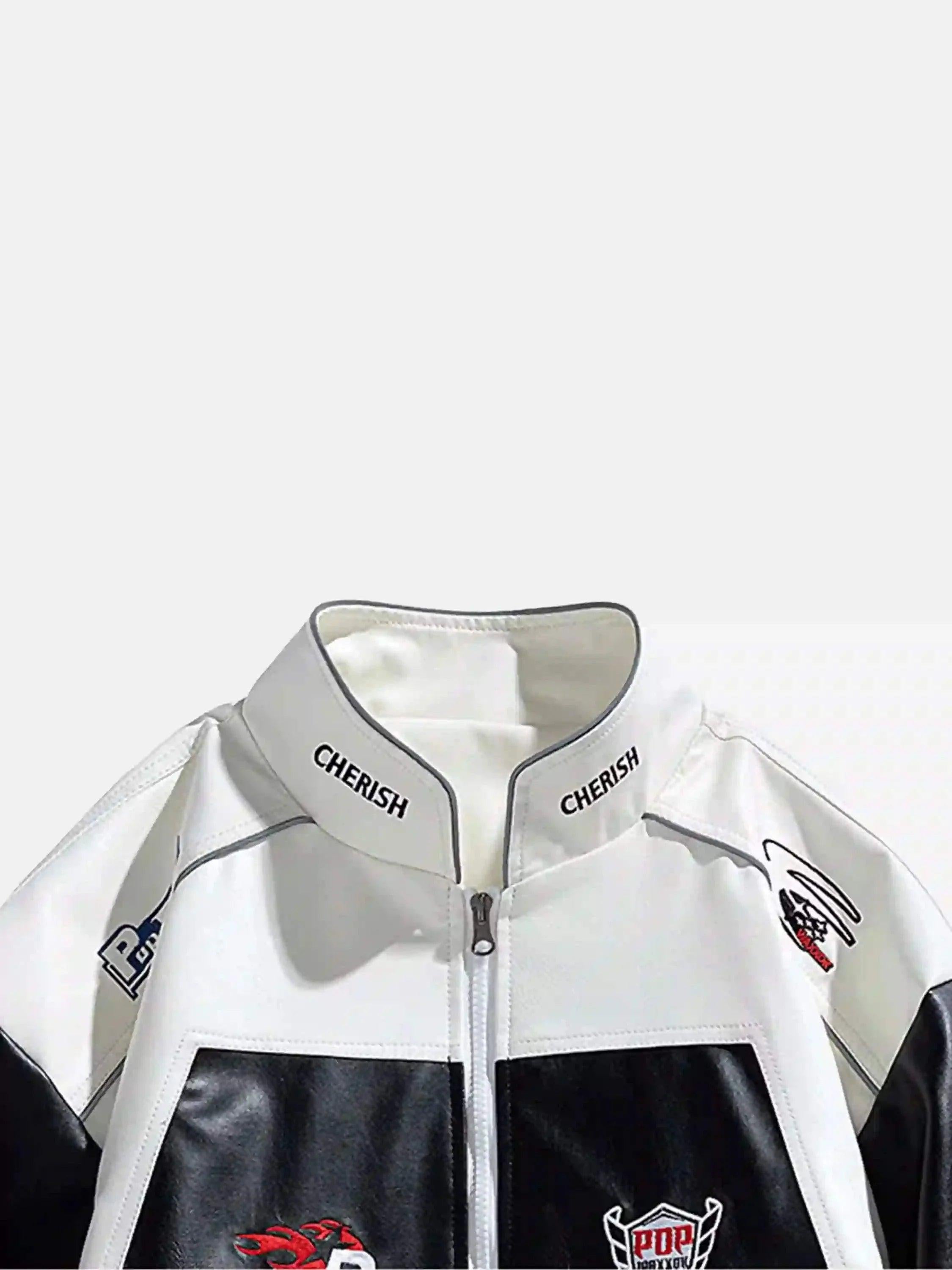 Concert Outfit High Street Splicing Racing Baseball Jacket