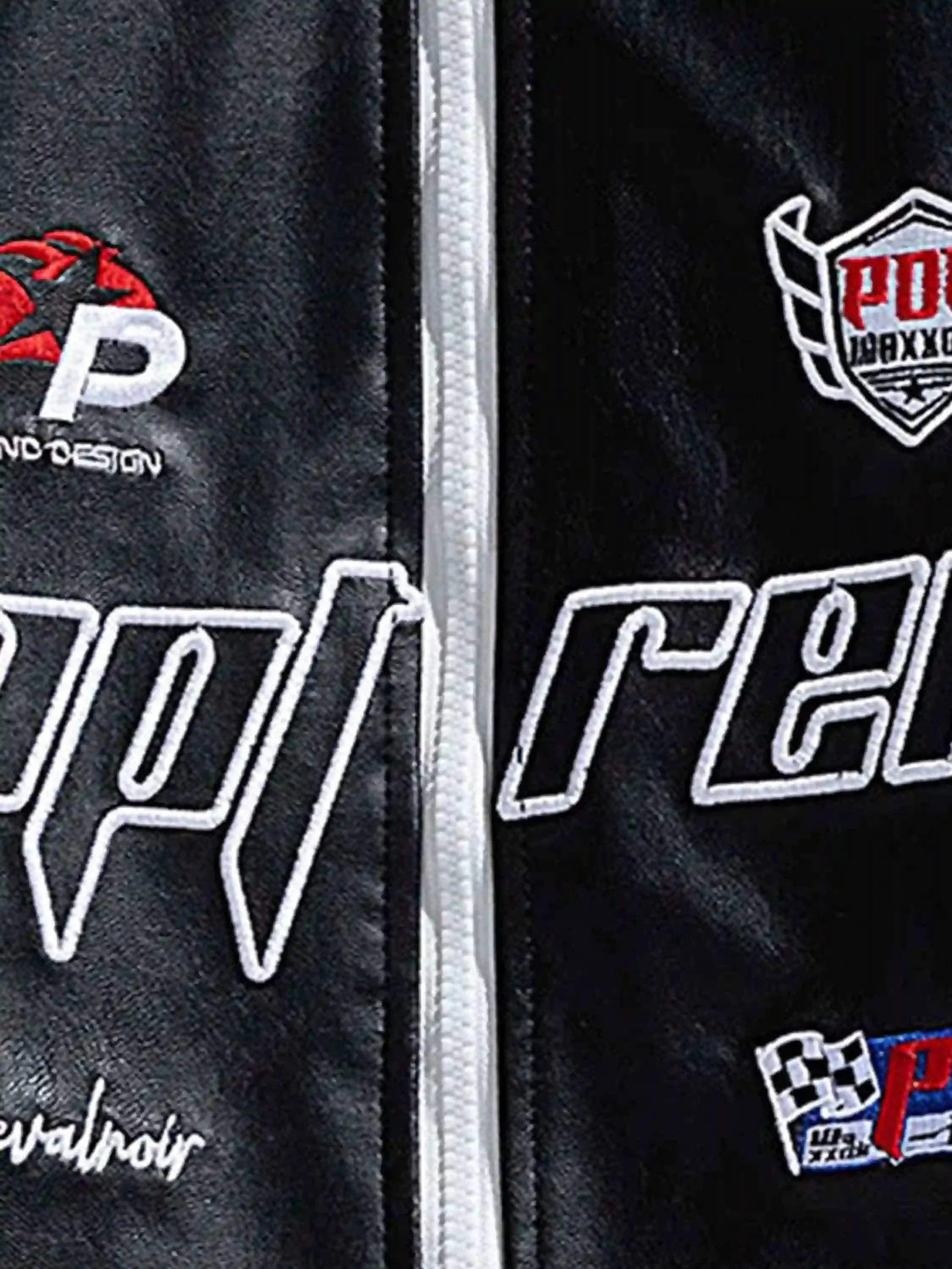 Concert Outfit High Street Splicing Racing Baseball Jacket