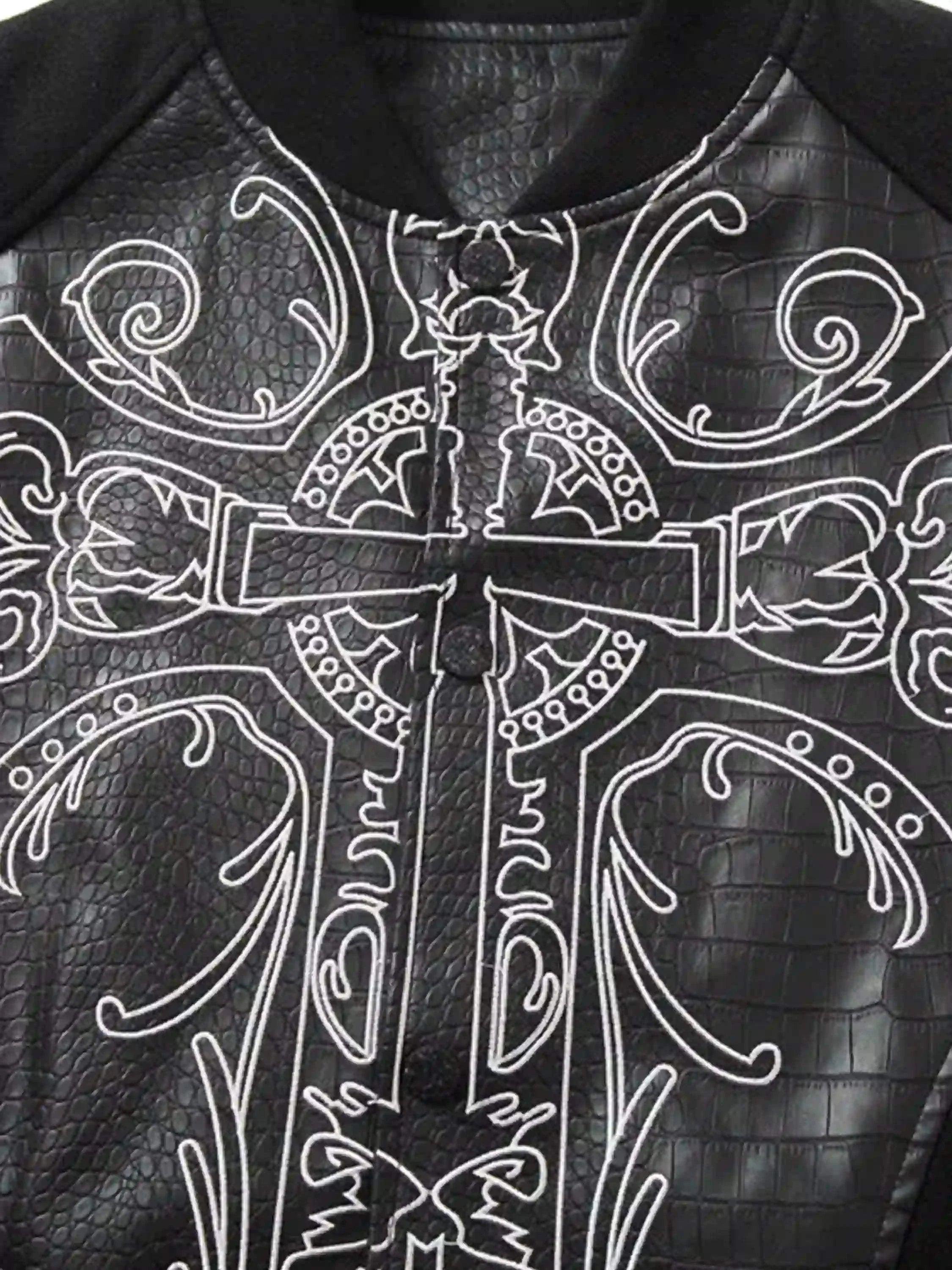 Concert Outfit Hip Hop Gothic Embroidered Baseball Jacket