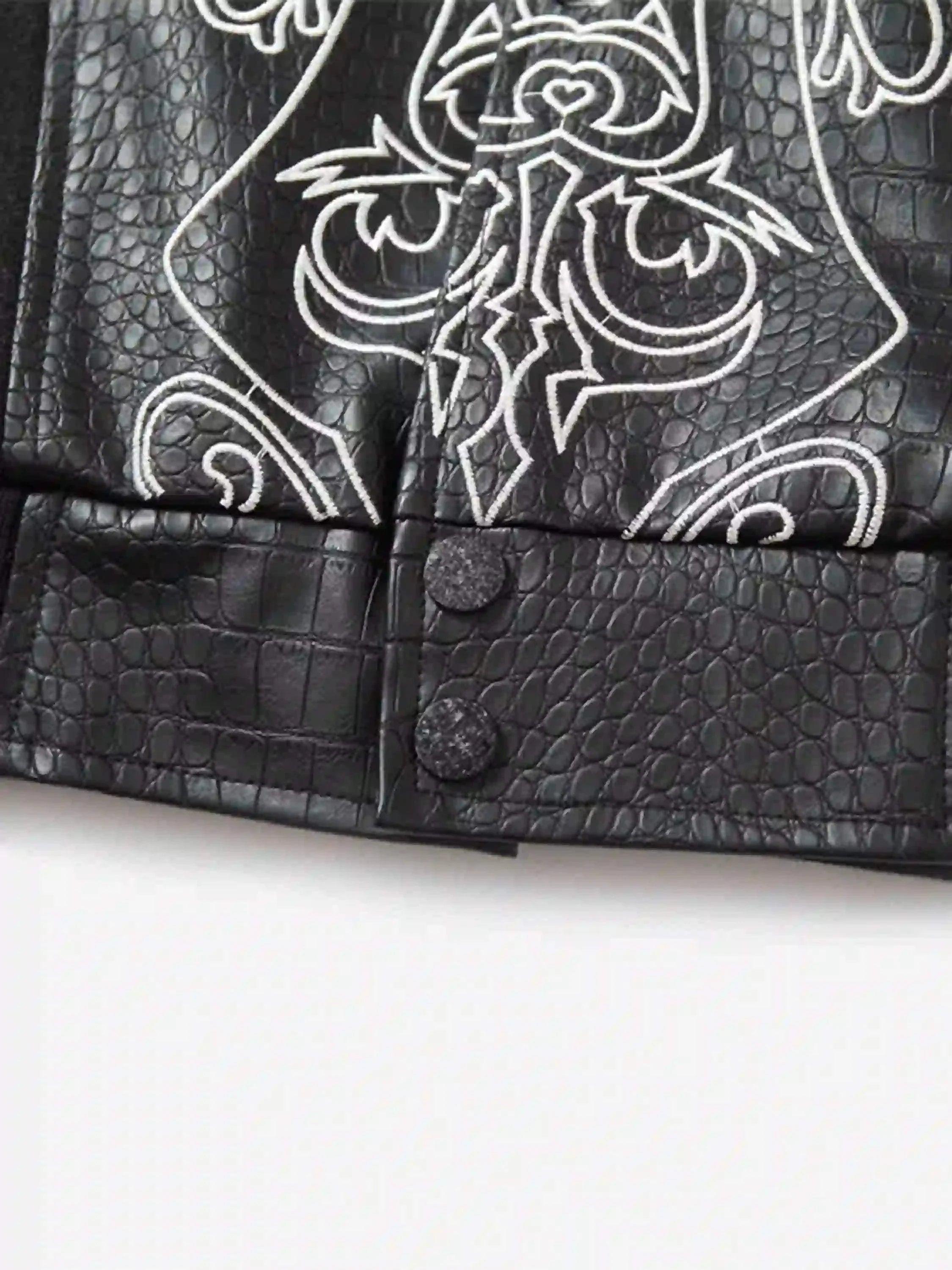 Concert Outfit Hip Hop Gothic Embroidered Baseball Jacket