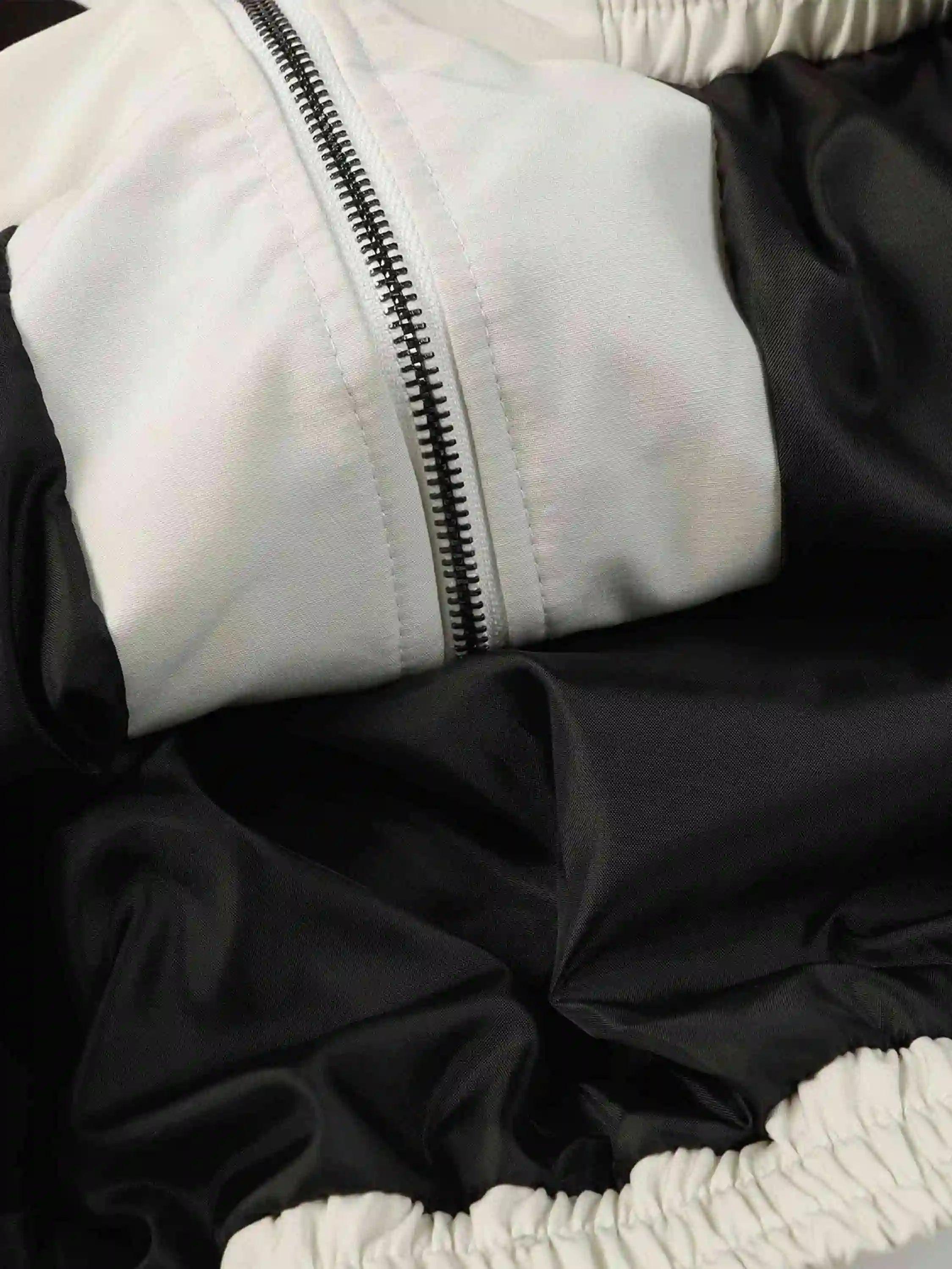 Concert Outfit Hip Hop Street Patches Flame Lapel Jacket
