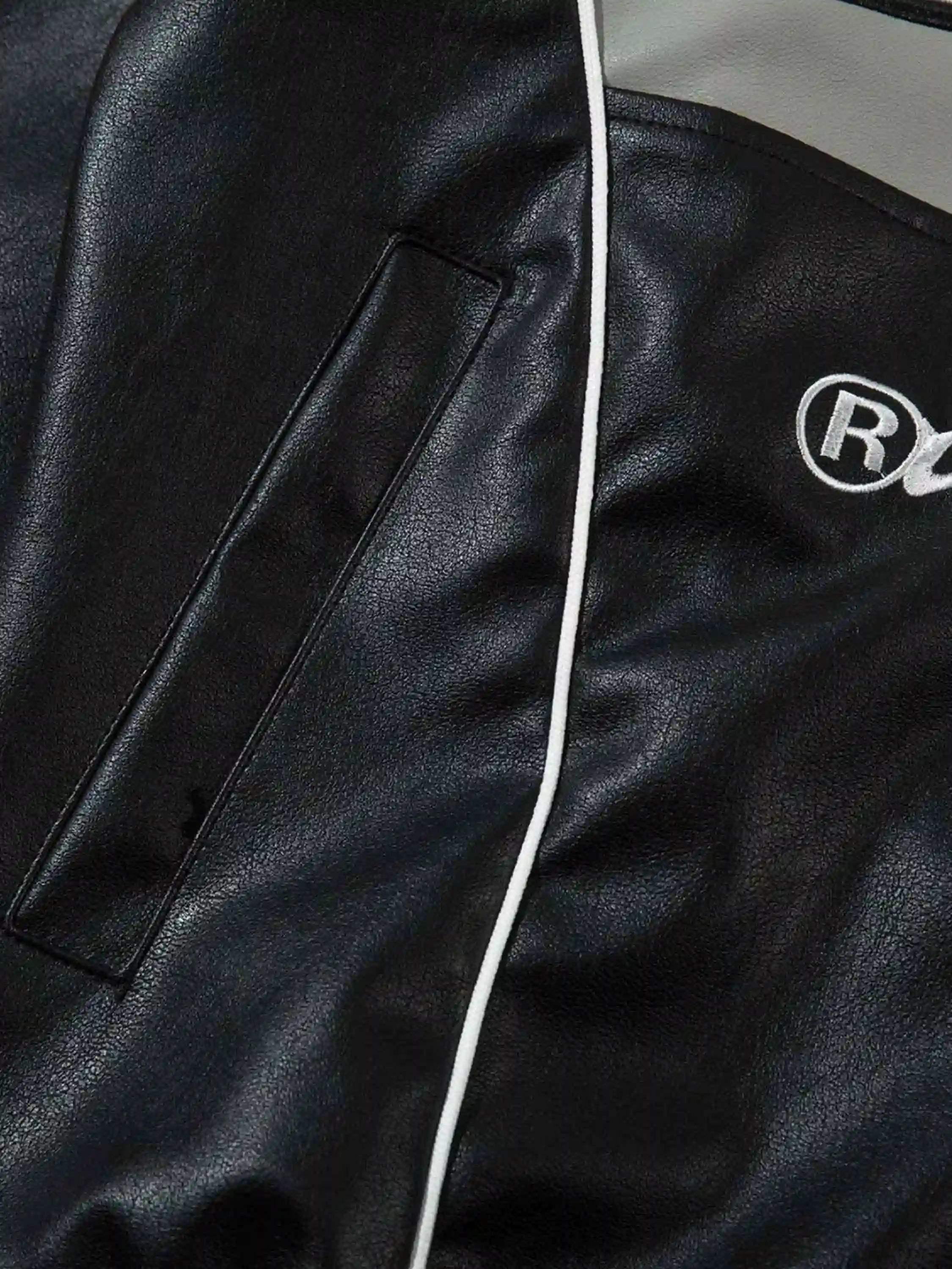 Concert Outfit Hip-Hop Street Style Stitching Pu Motorcycle Jacket