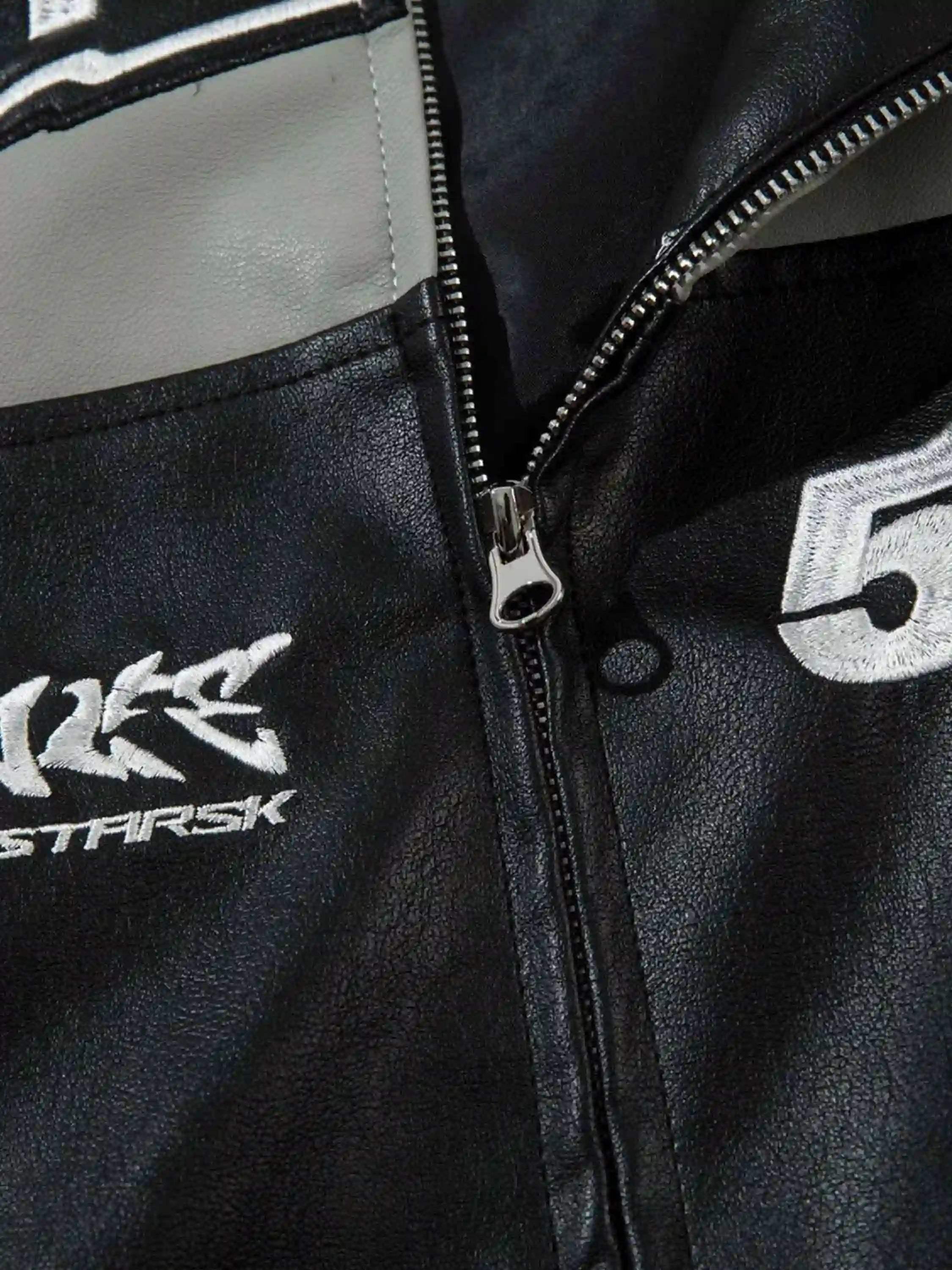 Concert Outfit Hip-Hop Street Style Stitching Pu Motorcycle Jacket