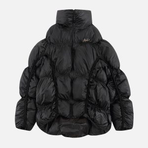 Concert Outfit Irregular Split Pleats Winter Coat