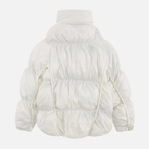 Concert Outfit Irregular Split Pleats Winter Coat
