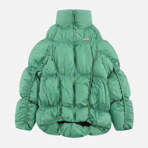 Concert Outfit Irregular Split Pleats Winter Coat