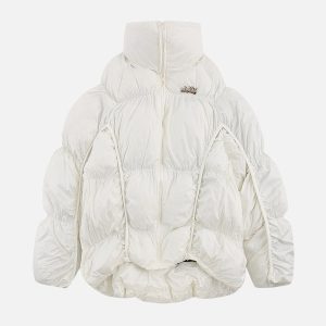 Concert Outfit Irregular Split Pleats Winter Coat