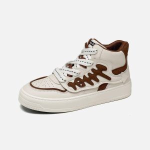 Concert Outfit Letter High Skate Shoes