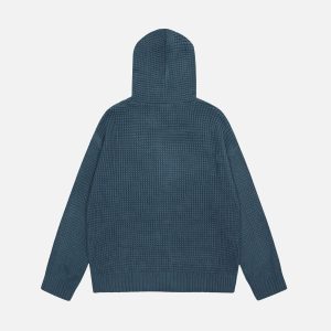 Concert Outfit Lettering Print Zip-Up Hoodie