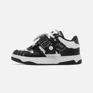 Concert Outfit Mid-Top Color Blocking Skate Shoes