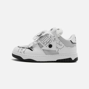 Concert Outfit Mid-Top Color Blocking Skate Shoes