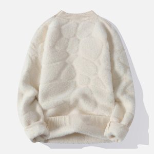 Concert Outfit Mink Fleece Solid Warm Sweater