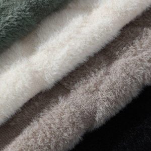 Concert Outfit Mink Fleece Solid Warm Sweater