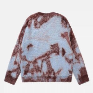 Concert Outfit Mohair Tie-Dye Design Sweater